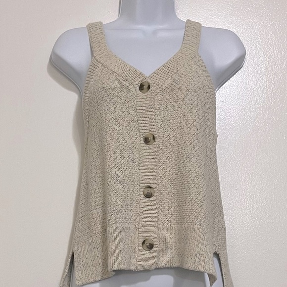 Madewell Rainbow Marled Wakefield Button-Front Sweater Tank Size S - Picture 12 of 12